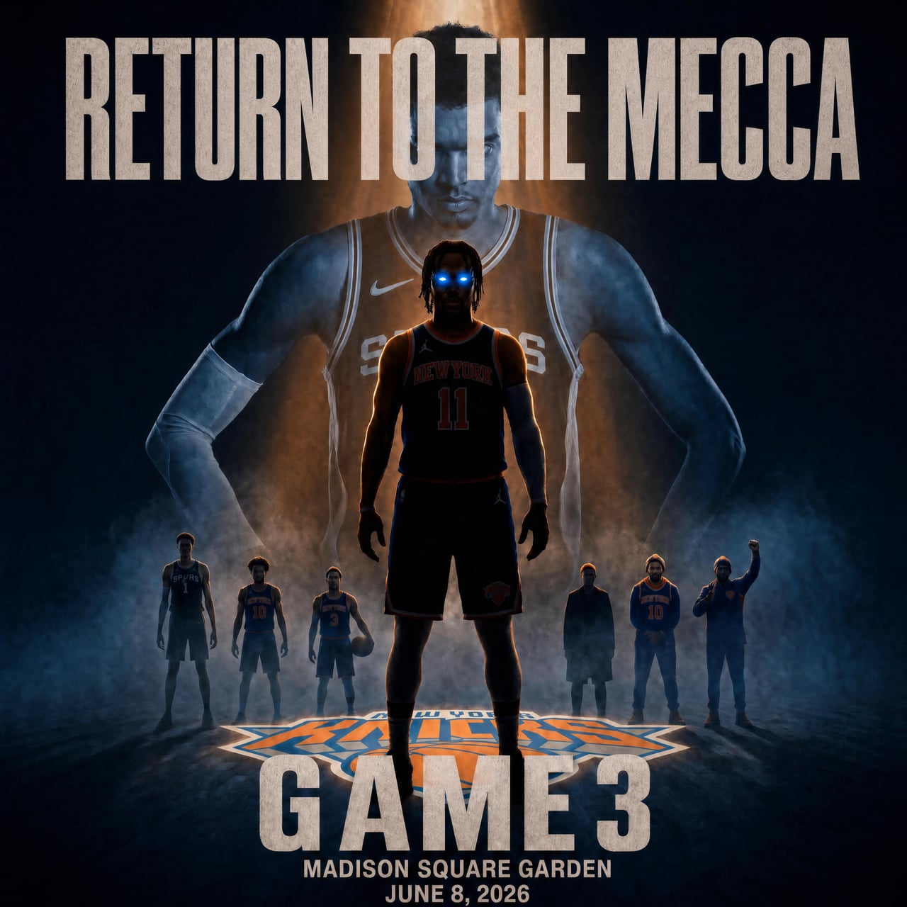 Return to the Mecca promotional artwork with a basketball player and city skyline.
